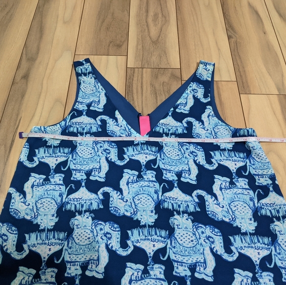 EUC! Lilly Pulitzer Lileeze Florin Reversible Top Deep Indigo Joy Ride Size XS - Picture 5 of 11